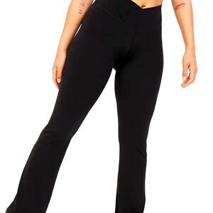 Aerie Real Me crossover flared leggings